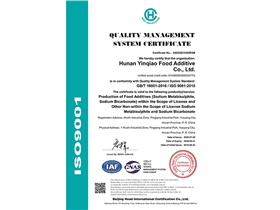 質(zhì)量管理體系認(rèn)證證書(shū)英文